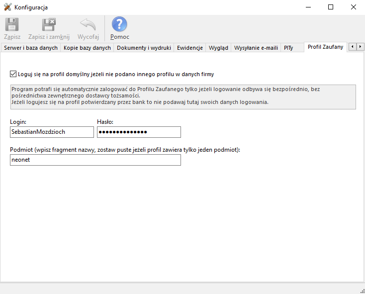 podpisywanie jpk profilem zaufanym 2 konfiguracja
