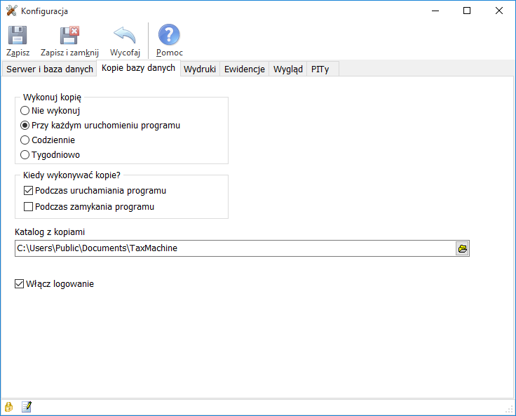konfiguracja kopii baz danych