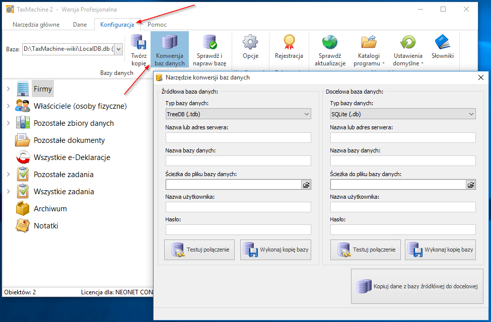konwersja baz danych