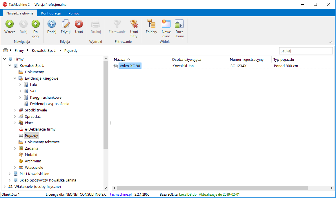 pojazdy do ewidencji